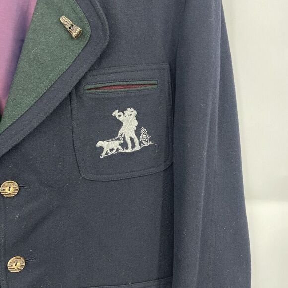 Vintage Classic Austrian Jacket Men's 48 Wool Tyrolean Traditional Folk Bavarian - Picture 3 of 12